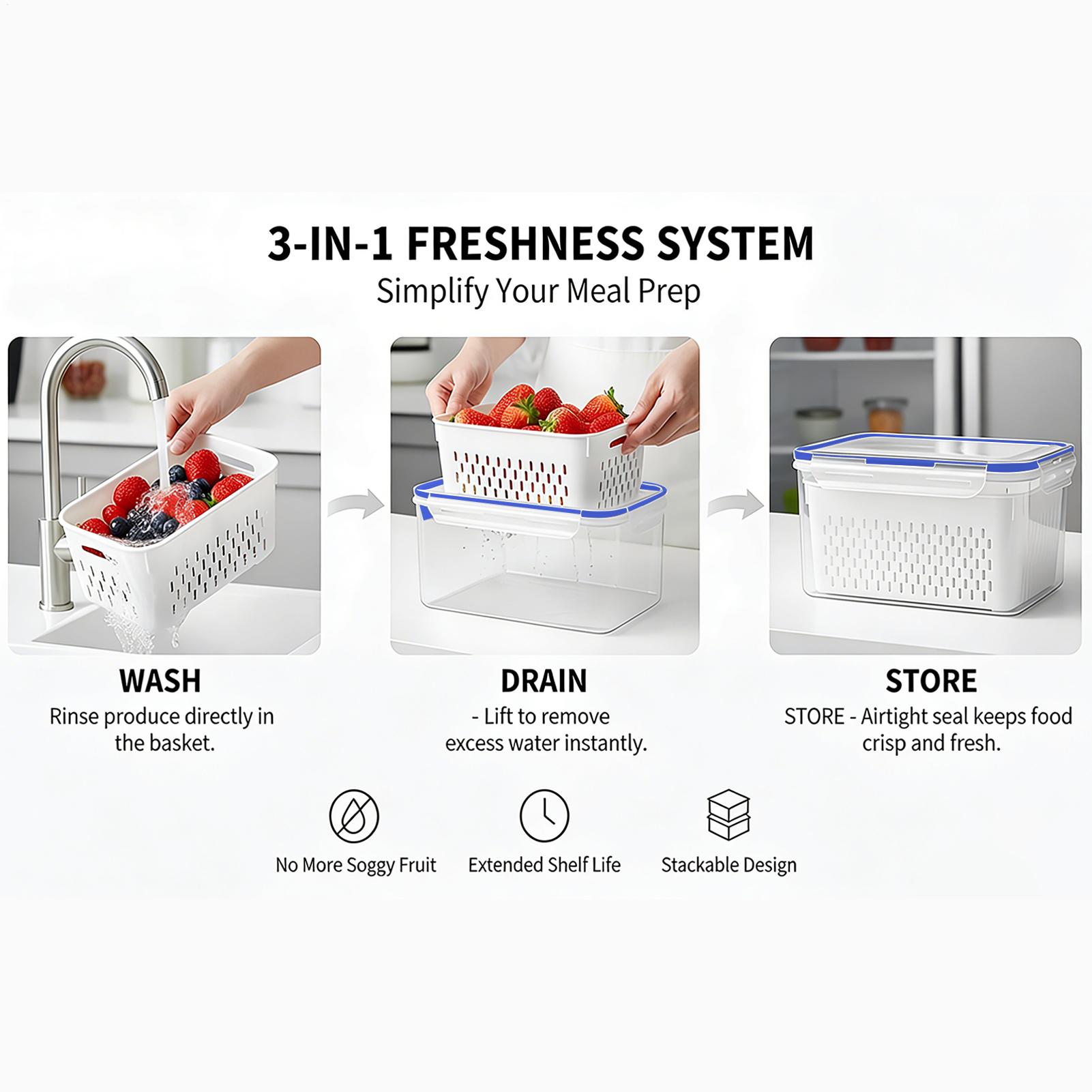Food Storage Plastic - Contenedor de almacenamiento de alimentos 4