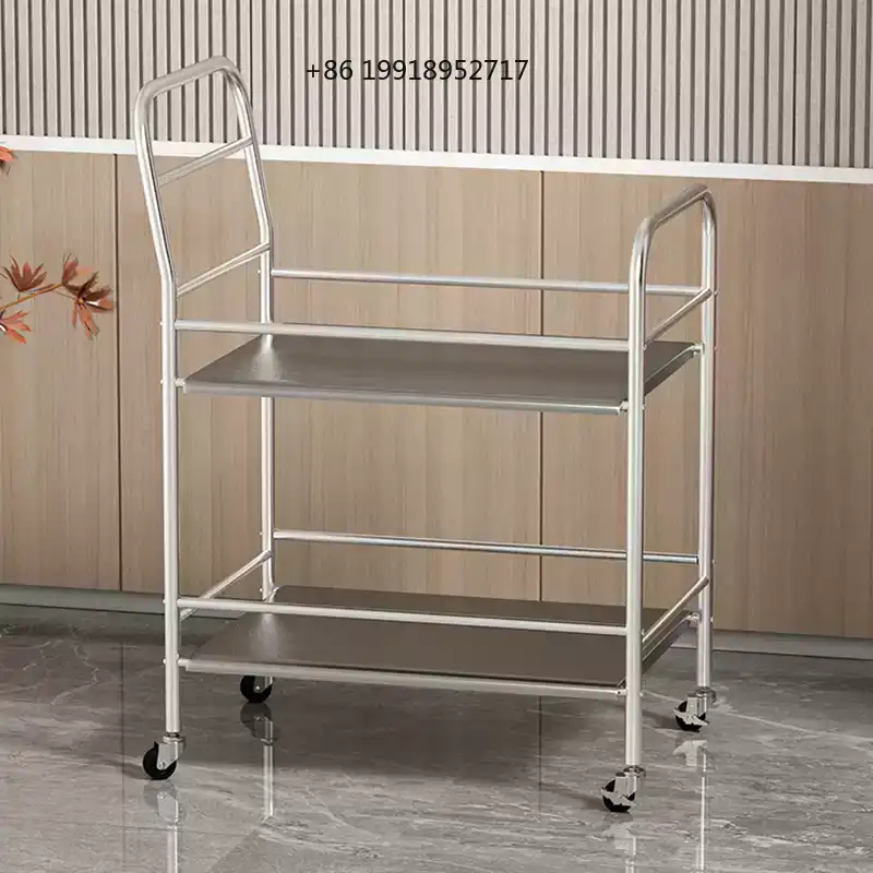 Food Storage In Restaurant - Carrito de Servicio de Acero Inoxidable