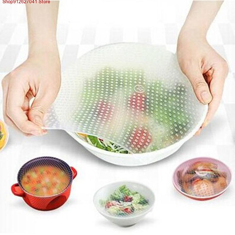 Food Storage Variety Pack - 4 cubiertas de silicona reutilizables para