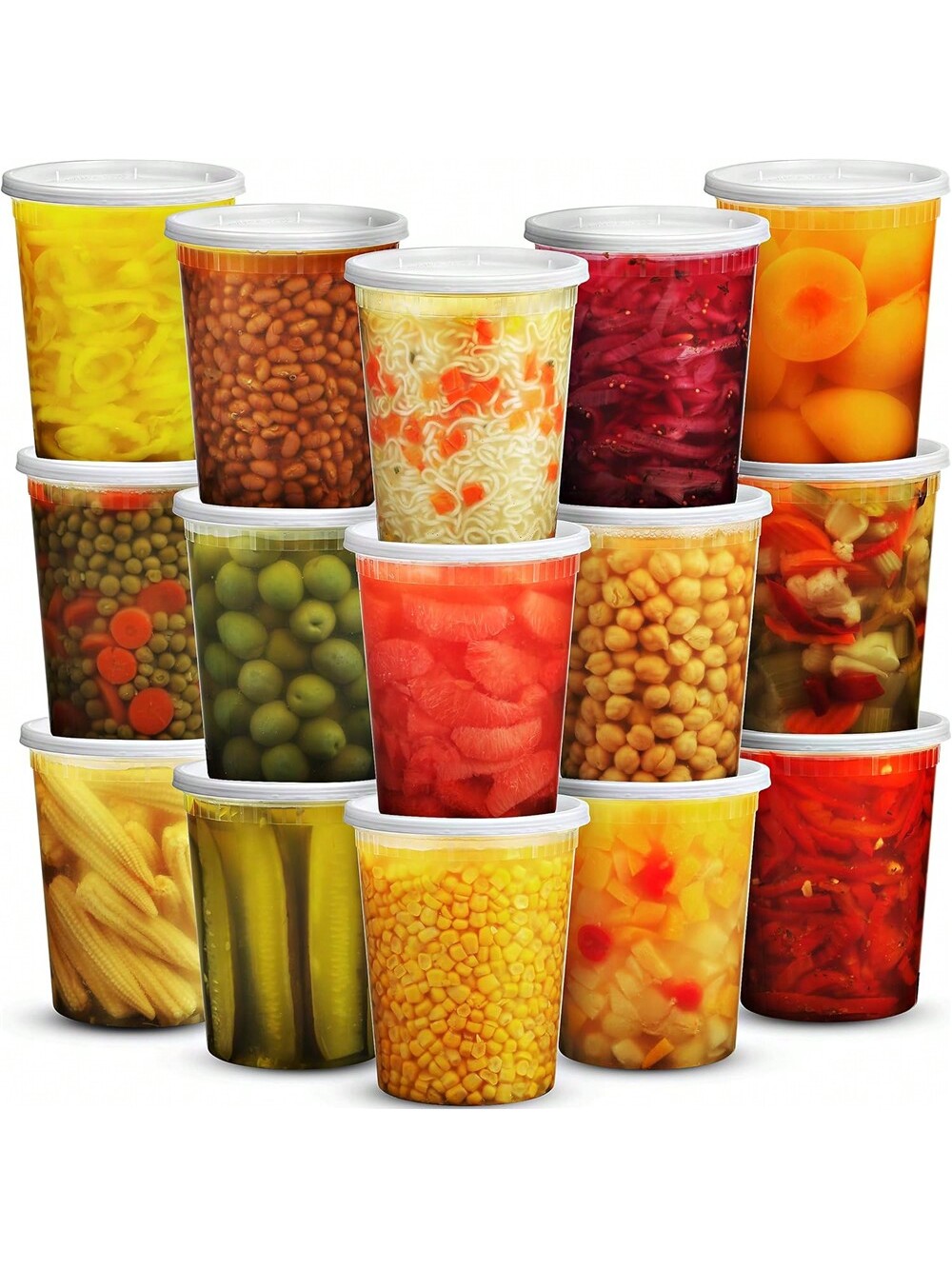 Contenedores Deli con tapas, c - Food Storage Prep Containers reseña y precio