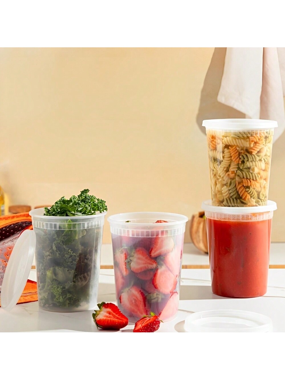 Contenedores Deli con tapas, c - Food Storage Prep Containers reseña y precio
