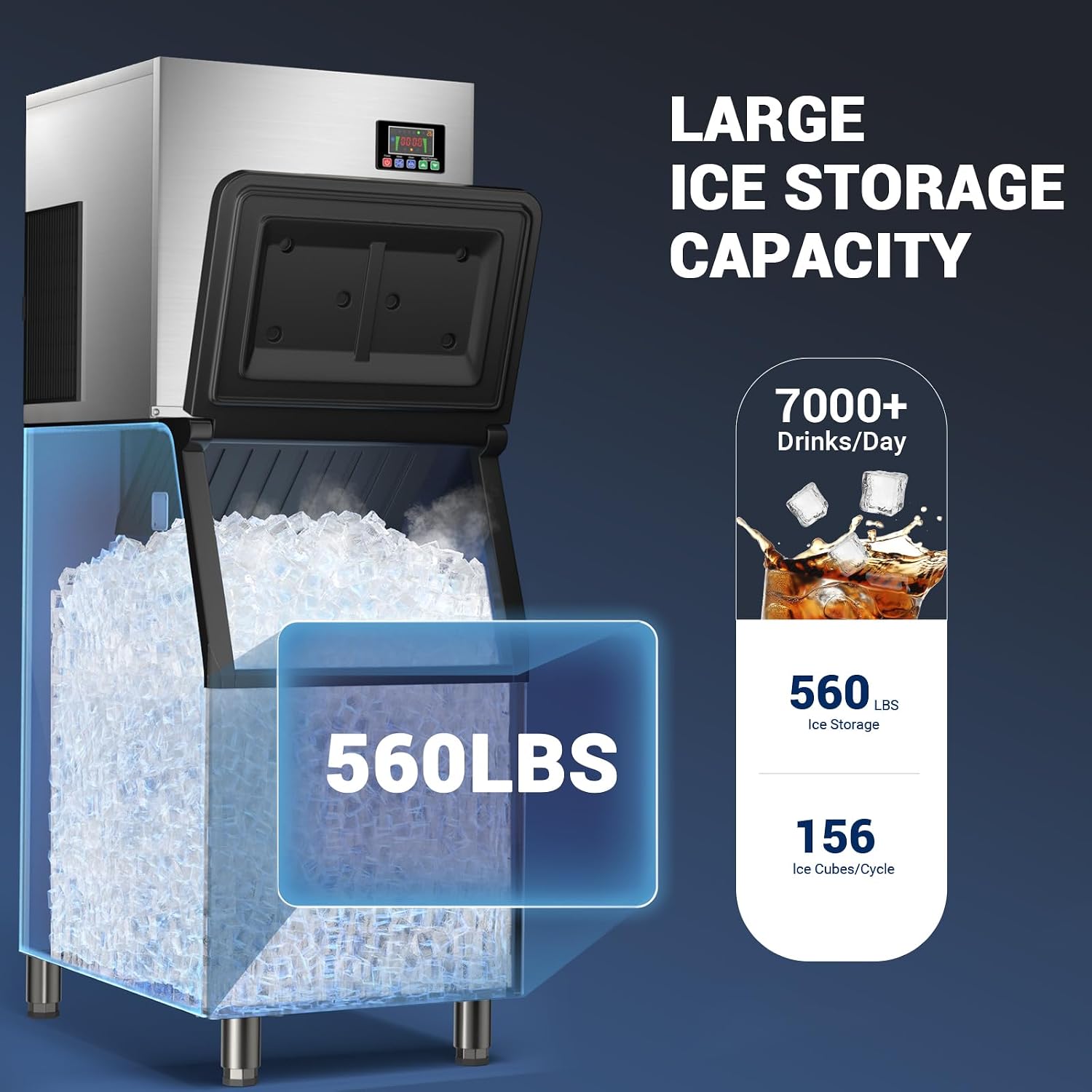 Máquina de Hielo Comercial con - Food Storage In Restaurant reseña y precio