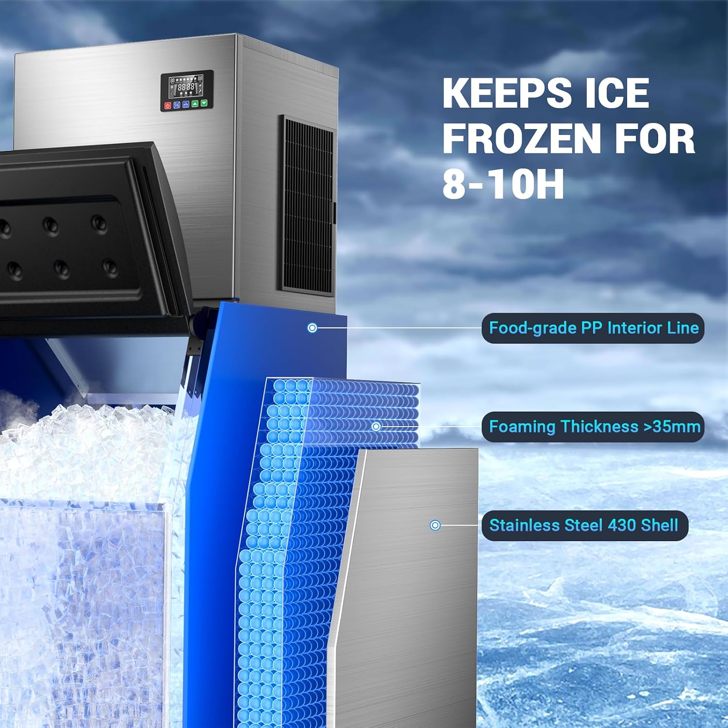 Máquina de Hielo Comercial con - Food Storage In Restaurant reseña y precio