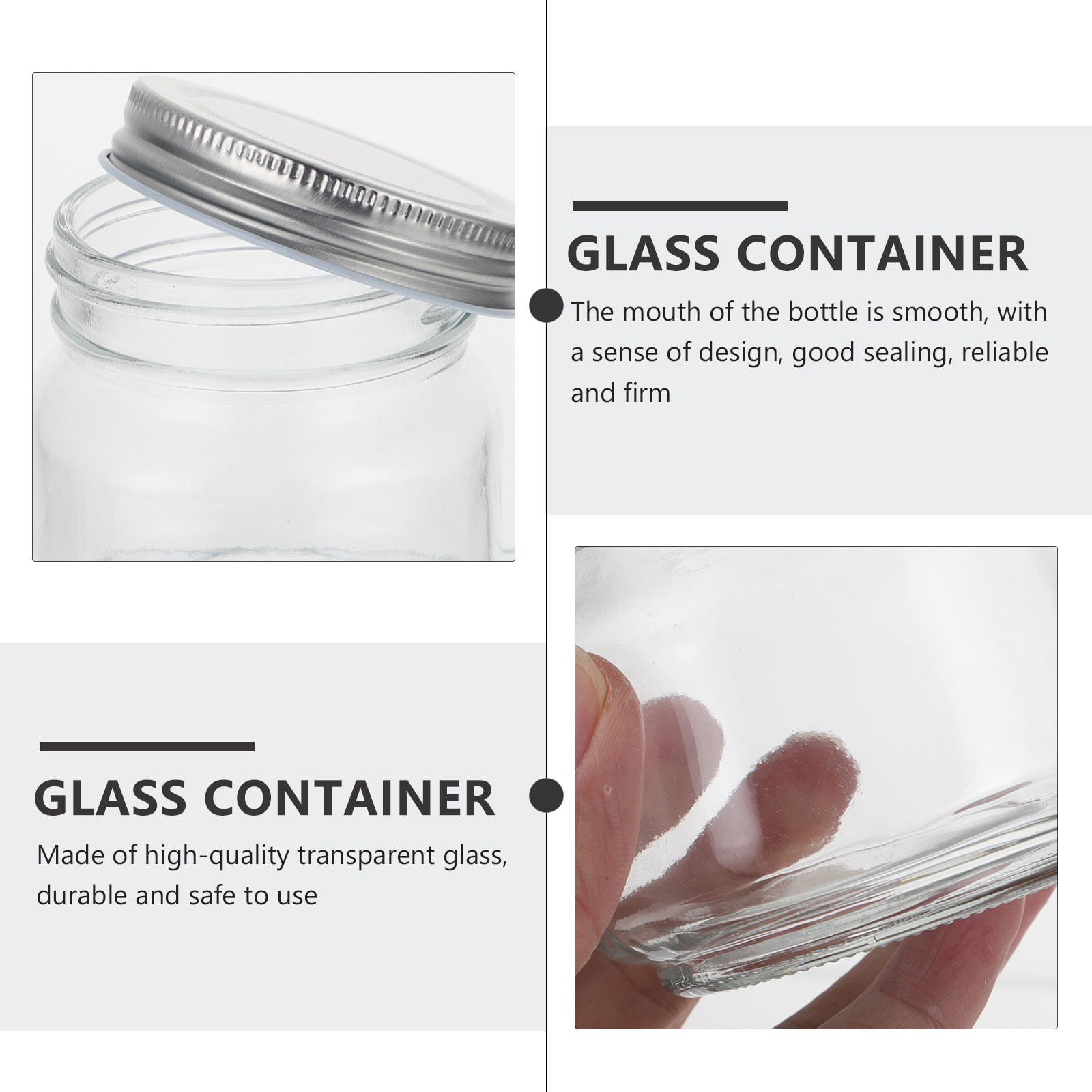 6 Frascos de Vidrio Transparen - Food Storage Jars With Lids reseña y precio