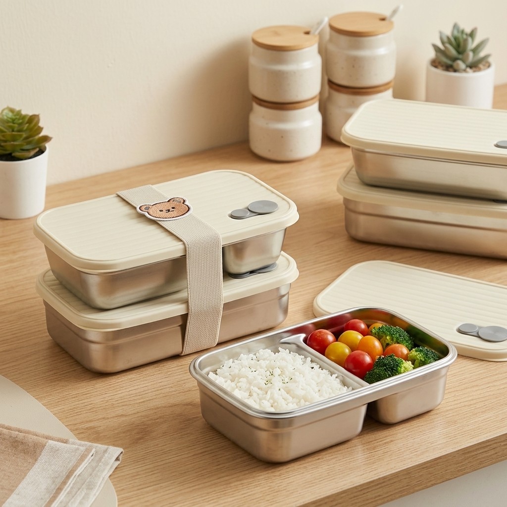 Lonchera de Acero Inoxidable,  - Food Storage Prep Containers reseña y precio