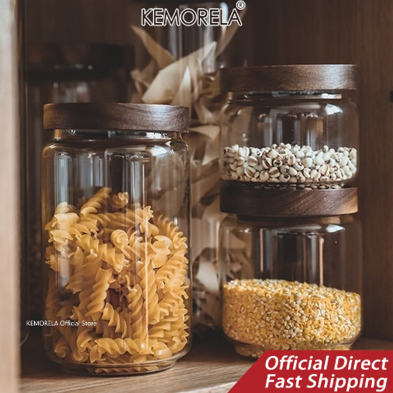 Tapa de madera, recipiente her - Food Storage Jars With Lids reseña y precio
