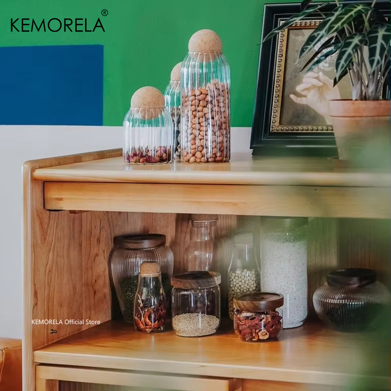 Tapa de madera, recipiente her - Food Storage Jars With Lids reseña y precio