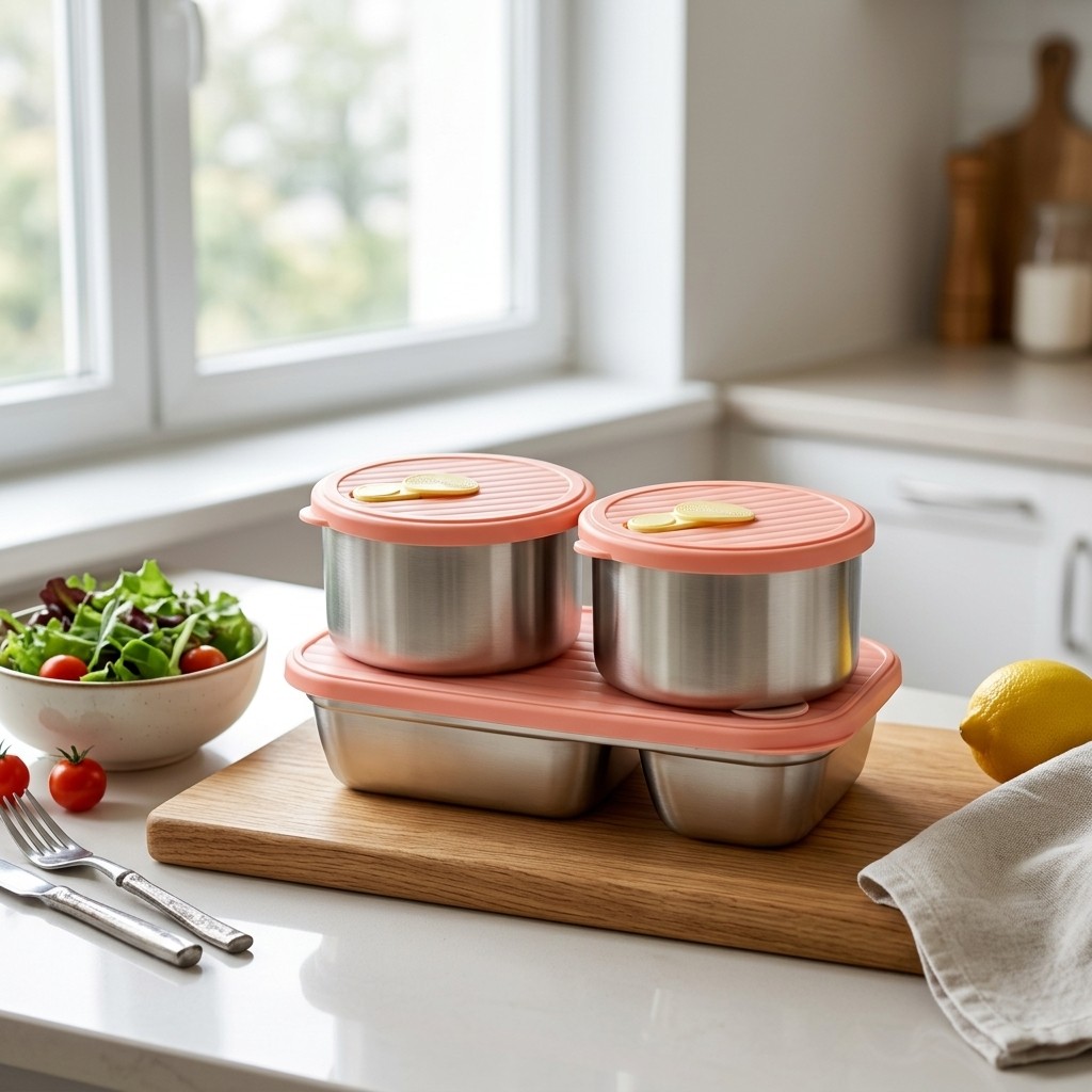 Lonchera de Acero Inoxidable 3 - Food Storage Prep Containers reseña y precio