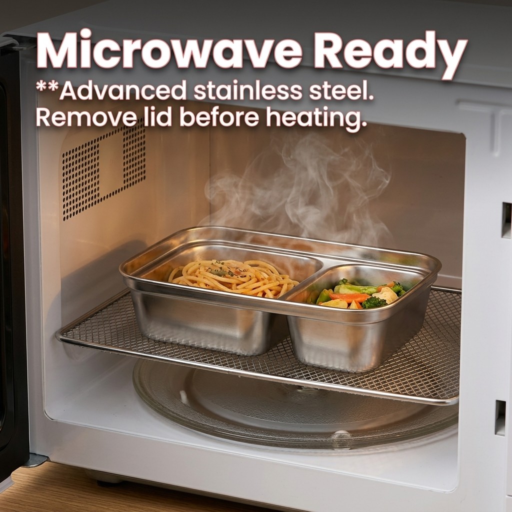 Lonchera de Acero Inoxidable 3 - Food Storage Prep Containers reseña y precio