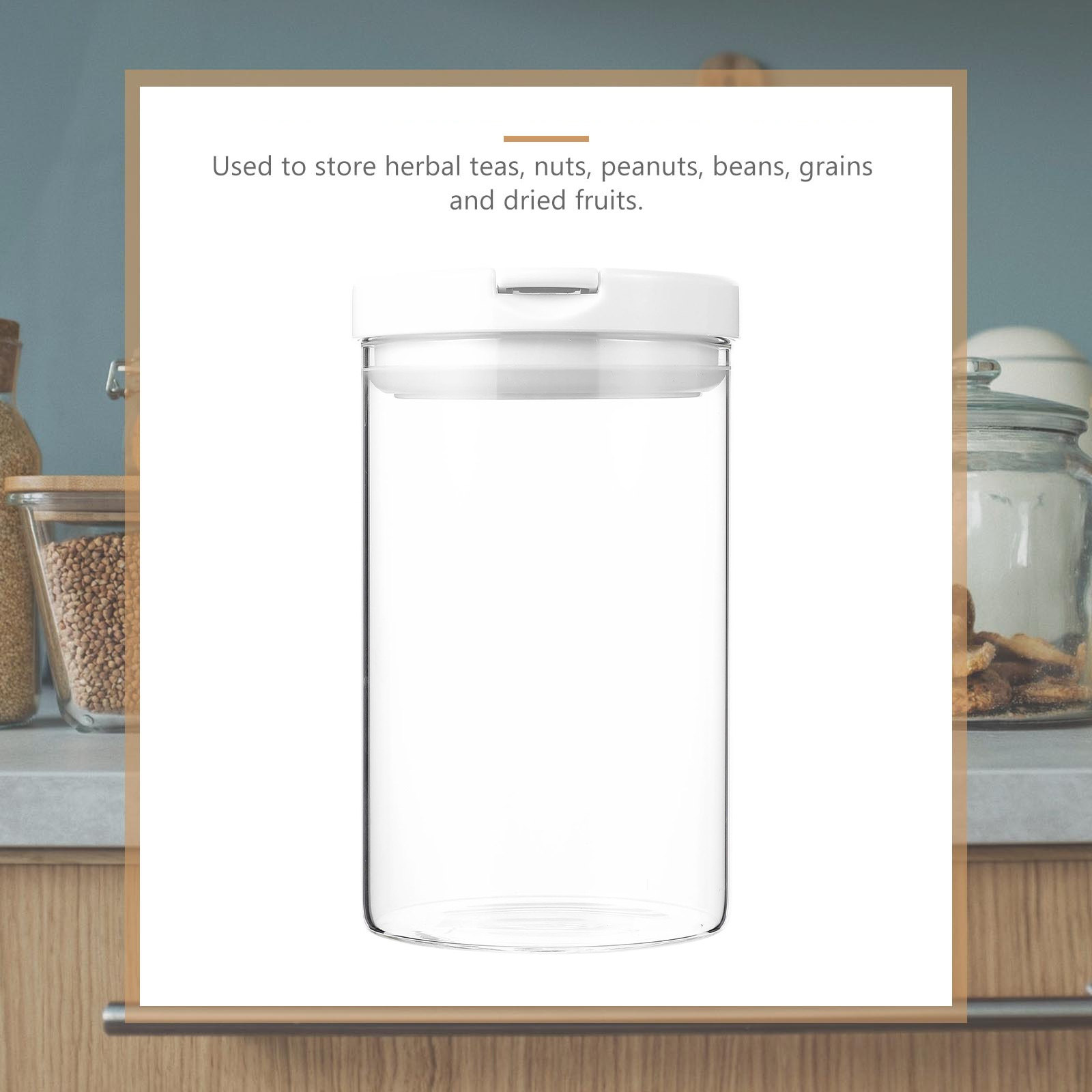1 unidad de tarro de vidrio tr - Food Storage Jars With Lids reseña y precio