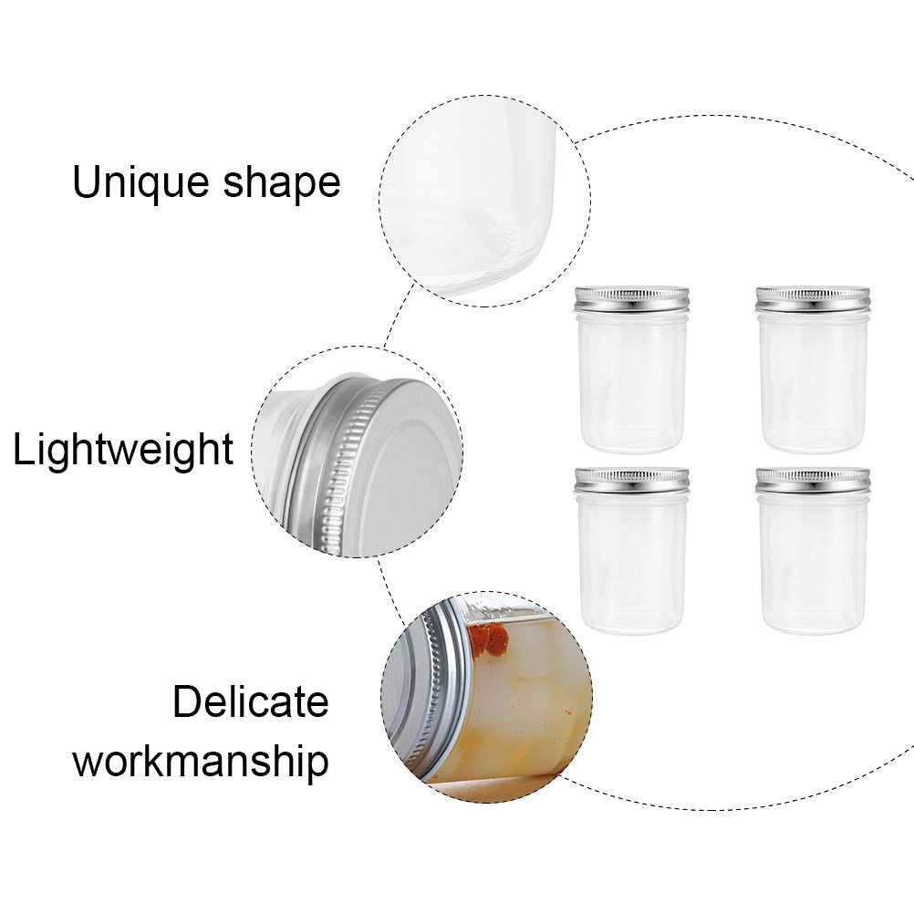 4 frascos de vidrio para conse - Food Storage Plastic reseña y precio