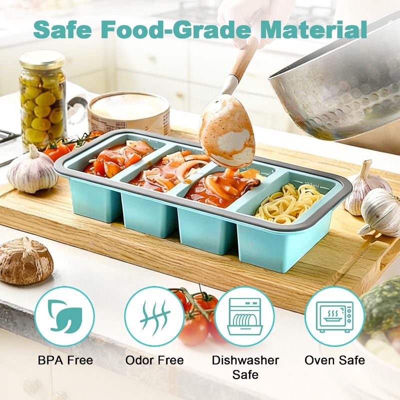 Moldes de Silicona para Congel - Food Storage Prep Containers reseña y precio