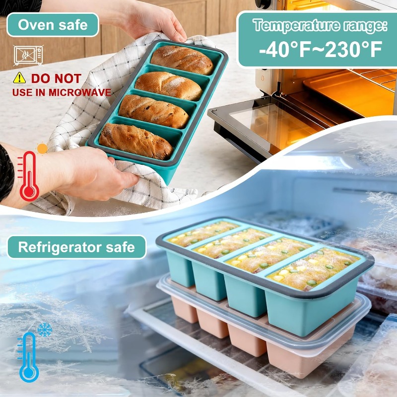 Moldes de Silicona para Congel - Food Storage Prep Containers reseña y precio