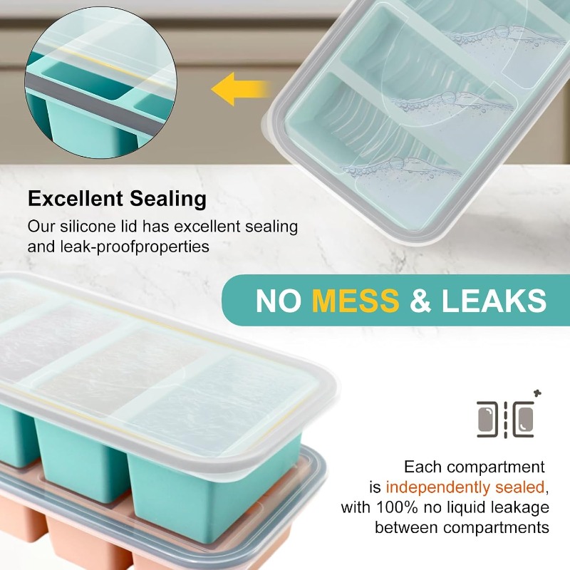 Moldes de Silicona para Congel - Food Storage Prep Containers reseña y precio