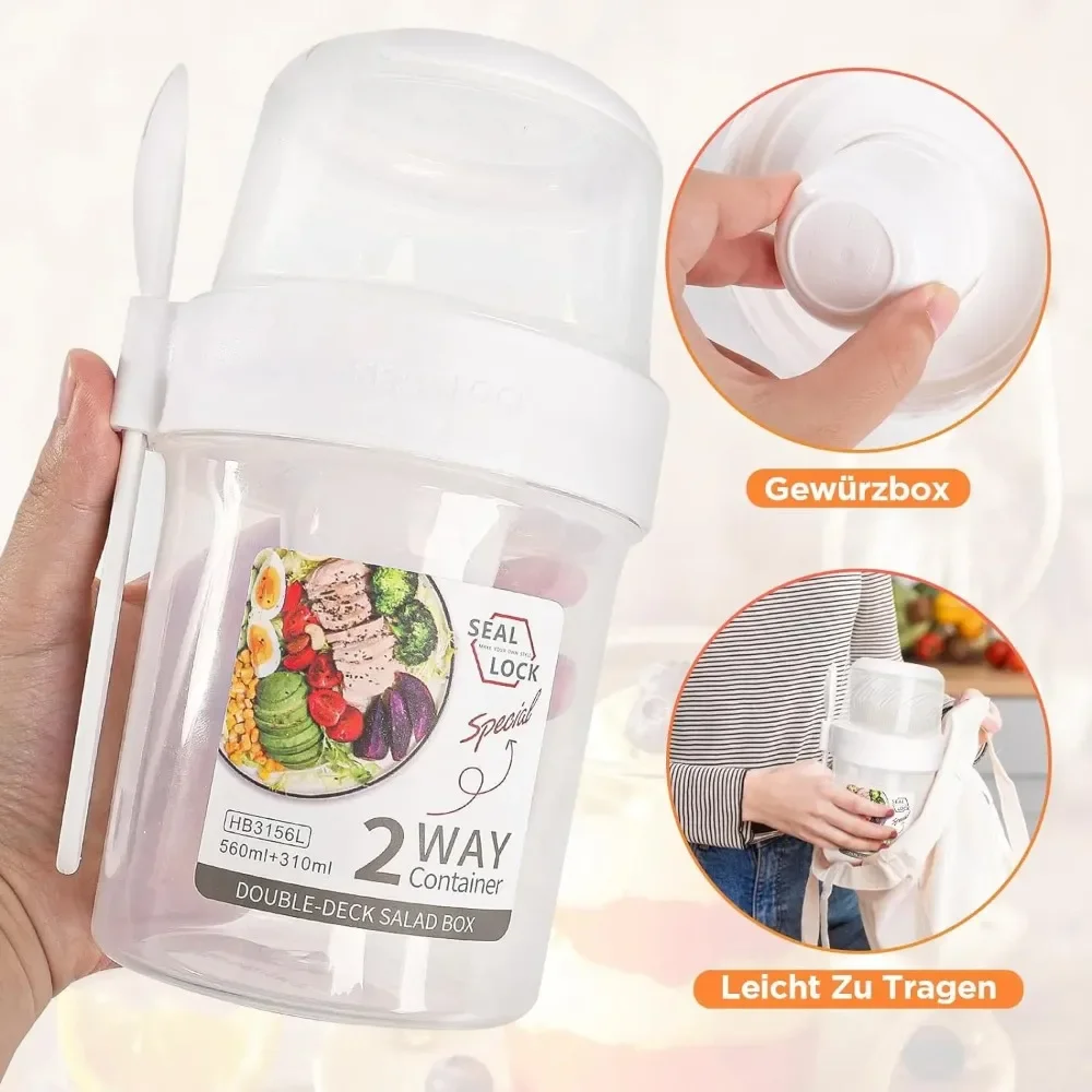 Taza para ensalada, tazas para - Food Storage Jar Set reseña y precio
