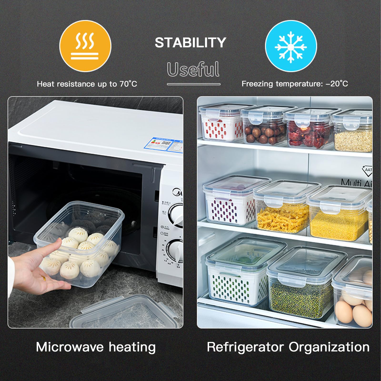 Paquete de 3 Contenedores para - Food Storage Prep Containers reseña y precio